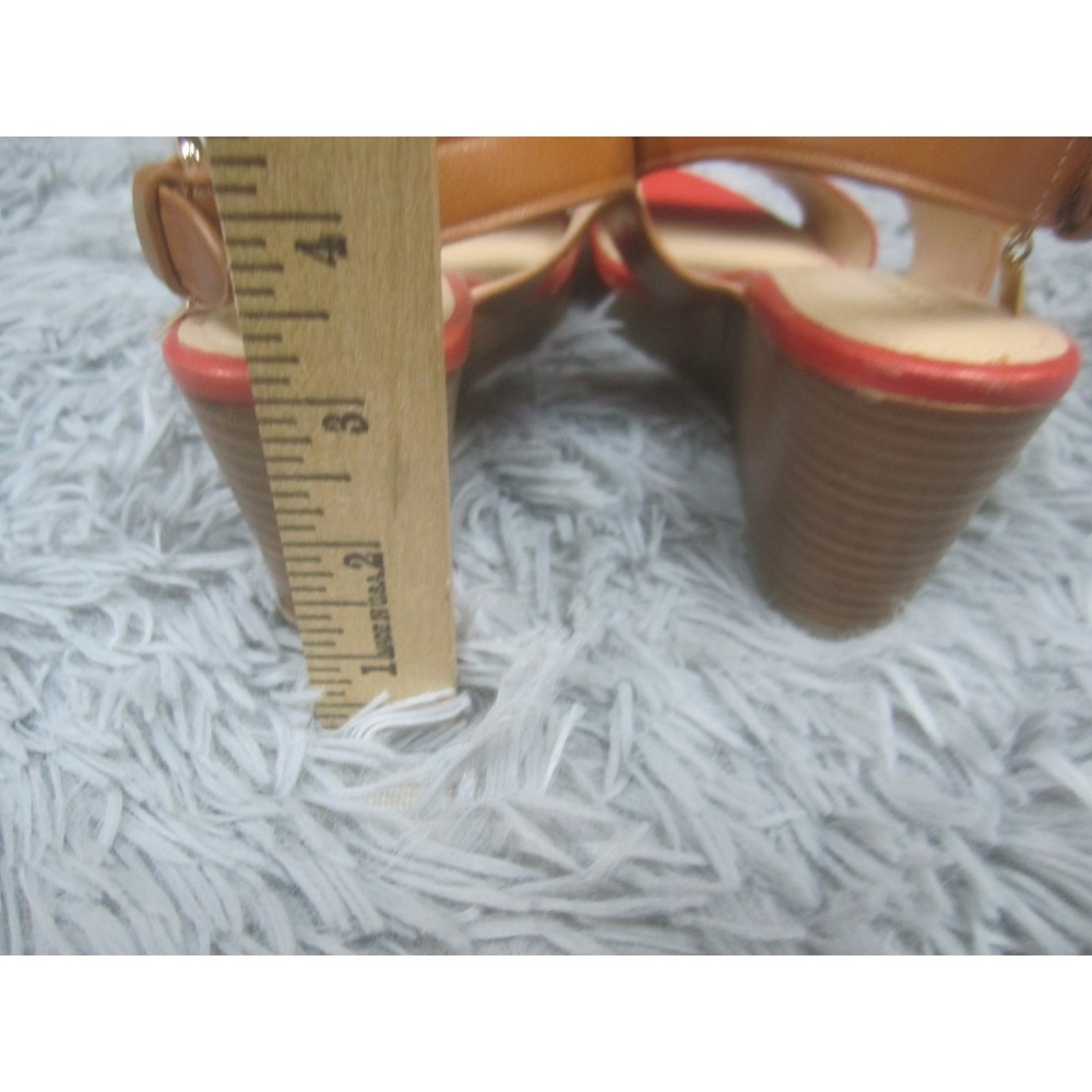 COACH Shoes Womens 6.5 B Slingback Sandals Wedge Watermelon Ginger Hendrick - Picture 9 of 16